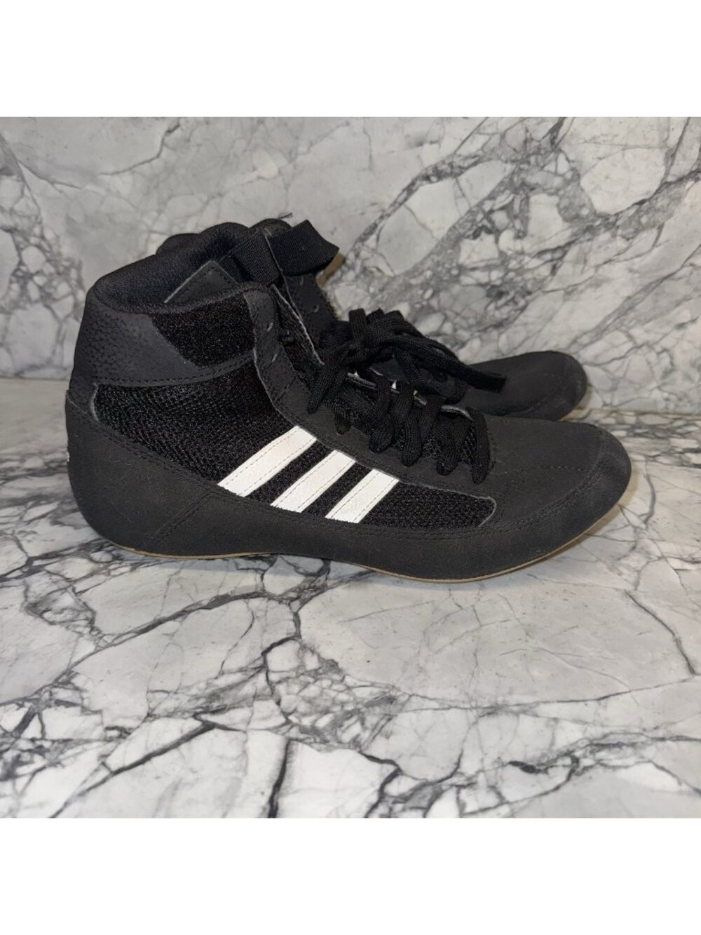 Adidas Kids 5.5Y Black Wrestling Shoes